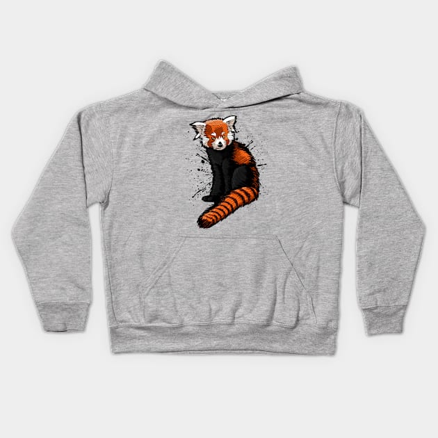 Sketch Red Panda Kids Hoodie by albertocubatas